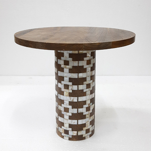 Matériau en bois et vadrouille forme ronde couleur marron 1 niveau support à gâteau luxe fait à la main vente chaude excellente qualité - Product Image 2