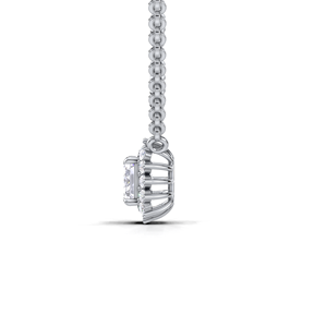 Collier pendentif halo de luxe en or 14K jaune, blanc et rose, avec diamant de laboratoire taille émeraude 1 carat, motif soleil, pour femme - Product Image 3
