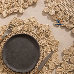 VENTA CALIENTE Mantel individual de flores naturales hecho a mano elegante decoración de mesa tejida perfecta para cenas en casa bodas y ocasiones festivas - Product Image 2