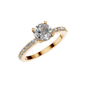 Anillo de Compromiso y Matrimonio Clásico de Oro de 18K con Diamante Cultivado en Laboratorio de 1 Quilate VS1, Joyería de Regalo para Mujer con Certificado IGI - Product Image 6