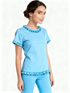 Nursing Medical <b>Scrubs</b> Uniforms <b>Sets</b> Fashionable Nursing Round Neck Medical <b>Scrubs</b> Short Sleeve Top Jogger <b>Sets</b> <b>Scrub</b> <b>Sets</b> - Product Image 6