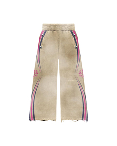 Conjunto Deportivo Personalizado para Hombre, Estilo Acid Wash, Pantalones Acampanados, Cierre de Cremallera, 500 GSM, Pierna Recta, Conjunto Deportivo Informal, Sudadera con Capucha y Pantalones Deportivos - Product Image 4