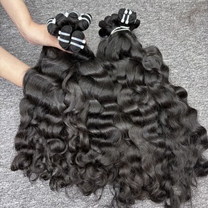 Wholesale Highest Quality <b>Natural</b> Wavy Cambodian and Vietnamese Human Hair Extensions Double Drawn for Genius Weft <b>Best</b> Price - Product Image 5