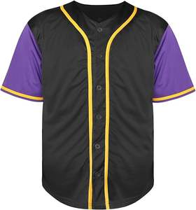 Camiseta Deportiva de Béisbol Hip Hop Personalizada para Hombre y Mujer, Manga Corta, Antibacteriana, 100% Poliéster, Colores y Logotipo Personalizables - Product Image 2