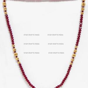 Acheter Collier en résine rouge de haute qualité Bijoux tendance pour femmes de l'Inde Look tendance Collier en résine fait main - Product Image 6