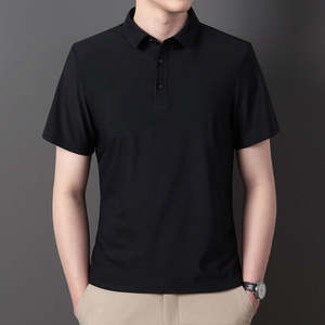 Camiseta Polo de Manga Corta Transpirable de Secado Rápido de Seda de Hielo para Hombre, Camiseta Personalizada de Nuevo Estilo con Cuello Camisero, Color Sólido, 100% Algodón - Product Image 5