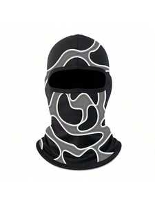 Cagoule graphique à motif de vague Masque complet léger et extensible pour le snowboard, le paintball, l'utilisation de costumes - Product Image 3