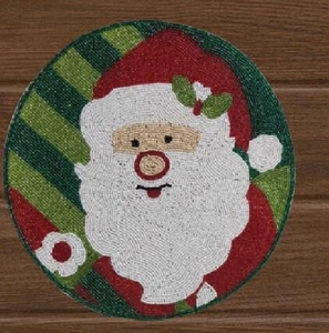 Napperons au design coloré naturel Table à manger Restaurant et hôtel Design fait à la main Décor perles Design Mats par glowin fashion - Product Image 2