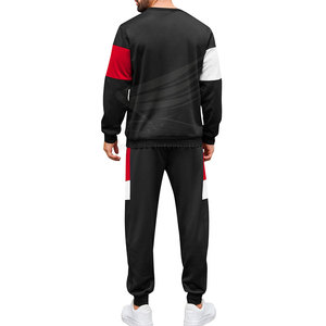 Survêtement pour homme de haute qualité, vêtements de rue, couleur et logo personnalisés, 100% coton respirant, fermeture à cordon, poches latérales, hiver - Product Image 2