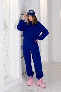 Ensemble de survêtement pour femmes, sweat-shirts douillets doublés en polaire, tenues de sport en 2 pièces, survêtements, pantalons de survêtement à jambes larges, ensembles assortis - Product Image 2