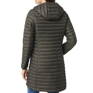 Chaqueta acolchada con capucha de manga larga ligera para mujer de nuevo diseño personalizado de alta calidad 2023 a la venta - Product Image 3