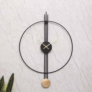 Relojes de pared indios de nuevo estilo para oficina y hogar, decoración de pared del vestíbulo, Metal rústico, artes de pared de hierro, Relojes originales de sincronización Nórdica - Product Image 1