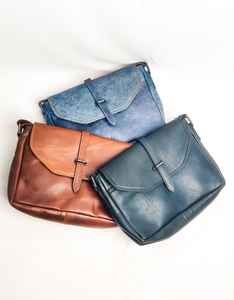 Luxury Unique Design Travel Shoulder <b>Bag</b> Genuine Crunch Leather Fashionable <b>Messenger</b> <b>Bag</b> Designer Small Crossbody <b>Bag</b> for Girls - Product Image 1