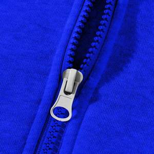 Sweats à capuche zippés pour hommes Sweat à capuche zippé de couleur unie Sweat à manches longues avec épaules tombantes Pull décontracté - Product Image 2