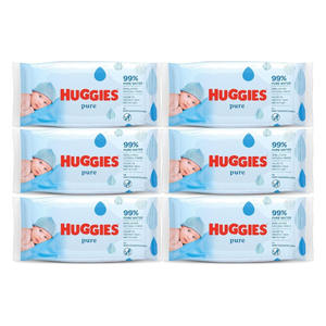 Lingettes pour bébé sans alcool, Huggies Pure sans parfum et sans danger pour les peaux sensibles - Product Image 1