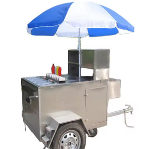 Carrito de Comida Móvil de 3 Ruedas a Gas para Exteriores, Resistente a la Corrosión, con 1 Año de Garantía, para Venta de Hot Dogs y Otros Snacks - Product Image 2