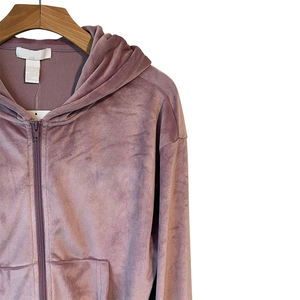 Sweat à capuche confortable pour homme adulte en velours d'hiver 300 GSM avec fermeture éclair et manches longues couleur grise vêtements décontractés sweat à capuche - Product Image 3