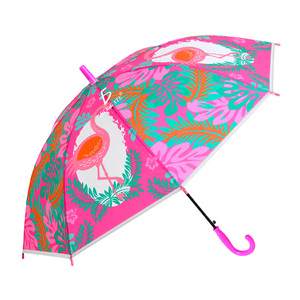 Ombrello Impermeabile con Design Tropicale, Protezione UV, 8 Stecche, Stile Pieghevole Inverso, Controllo Semi-Automatico, in Poliestere per Viaggi - Product Image 5