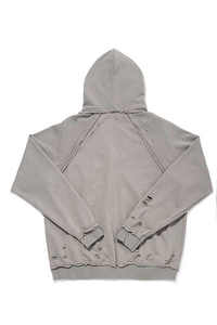 Impression personnalisée de haute qualité en gros Vintage délavé à l'acide en détresse surdimensionné poids lourd 100% coton français éponge sweat à capuche zippé - Product Image 4