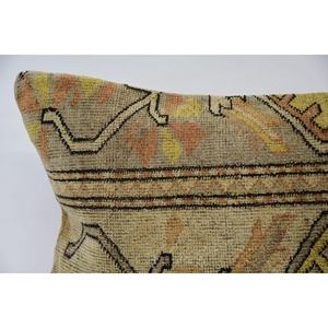 Luxury Bohemian Kantha Patterned Wool <b>Pillow</b> 16x48 Inch Beige Woven Floral Square Design for Living Room Bedding for <b>Christmas</b> - Product Image 2