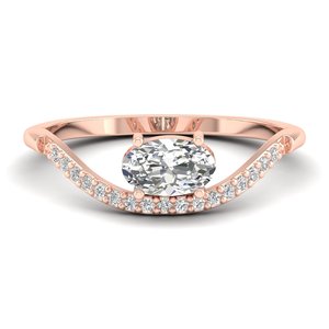 Bague en moissanite de qualité supérieure REYES, taille ovale, 0,59 ct, en or massif 14 carats, certifiée GRA, bagues d'éternité de mariage pour femmes, bijoux fins - Product Image 1