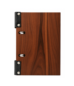 DIVRIS Wooden Menu Cover Brown with Binder and <b>Leather</b> Straps Multiple Pages Capacity for Restaurants - Product Image 1