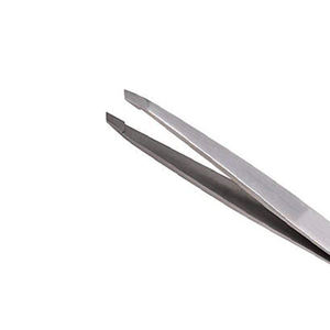 Pinzas de pestañas negras inclinadas de acero inoxidable de grado profesional Características DE SEGURIDAD Uso para extensión de pestañas y cabello encarnado - Product Image 6