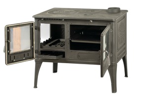 Poêle à bois en fonte Dorello avec four et plaque de cuisson - Product Image 2