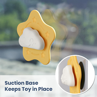 2026 nouveau jouet d'aspiration en Silicone pour les tout-petits, nuage et étoile jeu de filature sensorielle pour baignoires de fenêtre avion voyage chaise haute