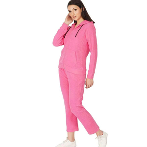Survêtement personnalisé pour hommes sweat à capuche avec fermeture éclair pantalon survêtement avec cordon de serrage ceinture survêtements décontractés 100% coton pour femmes - Product Image 2