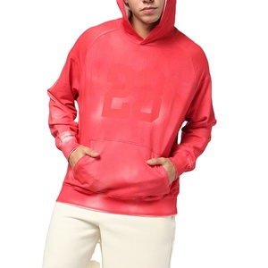 Acid Wash Pullover Hoodie Hombres Unisex Sudadera de manga larga para invierno Slim Fit Material cómodo Streetwear Pullover Hoodie - Product Image 1