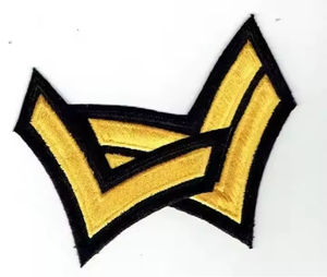 Insignia de Chevron de uniforme de alta calidad más vendida para chaquetas parches bordados decorativos e insignias personalizadas - Product Image 2