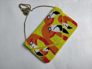 Modern Multicoloured Embroidery Clutch With Stone Work Imitation Pearl Vintage <b>Butterfly</b> Solid Complete Set Link Chain <b>Charm</b> Bag - Product Image 2