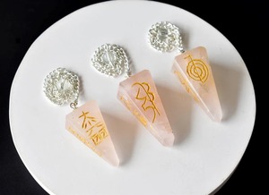 Quartz rose sculpté cristal spirituel pendule pierre naturelle pierre précieuse Reiki méditation radiesthésie cône symbole de guérison Souvenirs - Product Image 6