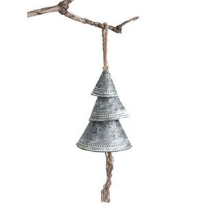 Ornement suspendu de Noël galvanisé moderne pour décor de vacances à la ferme Idée de cadeau artisanale en métal rustique - Product Image 1