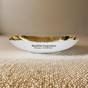 Bandeja de centro de mesa de oro blanco, decoración del hogar, vajilla, ceremonia de boda, cumpleaños, regalo de agradecimiento, cuenco de Chocolate, uso multiusos - Product Image 2