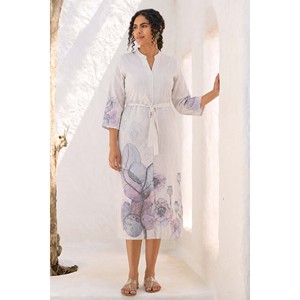Robe de travail imprimée blanc cassé Zarmina Roshanara - Product Image 4