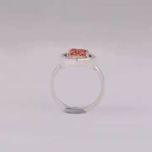 Anillo de compromiso de diamante cultivado en laboratorio de corte radiante Rosa certificado 14/18K oro sólido diseño personalizado Unisex estrella brillante joyas IGI - Product Image 5