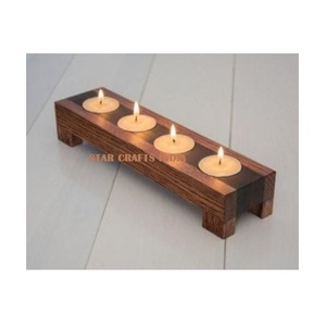 Personnalisé Maison Dîner Centres De Table De Mariage Décoration Nordique Romantique Bougie Lumière Meilleur Design Tige En Bois Bougeoir Ensemble - Product Image 5