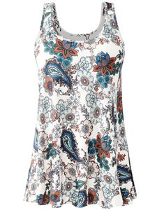 Débardeur court vintage en laine respirante brodé de fleurs pour femme, style hip-hop, à fines bretelles - Product Image 3