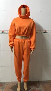 ชุดวอร์มสองชิ้นสำหรับผู้หญิงชุดวอร์มลำลองแบบเรียบ - Product Image 4