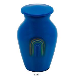 Urnes de souvenir en aluminium arc-en-ciel lumineuses pour la boîte de velours libre de cendres - Product Image 1