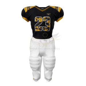 Uniforme de football américain respirant de style sportif, 100% polyester, couleurs et tailles personnalisables, service OEM, fabriqué au Pakistan - Product Image 2