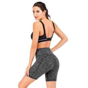 Shorts de cycliste pour femmes en coton et élasthanne, style tendance, longueur cuisse, fines poches latérales, broderie OEM, haute couture - Product Image 4