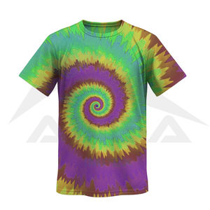 Vente chaude Personnalisé Tie dye T-shirts D'été Coloré Tie Dye Chemises Pour Hommes 170gsm 55% Coton 45% Polyester - Product Image 6