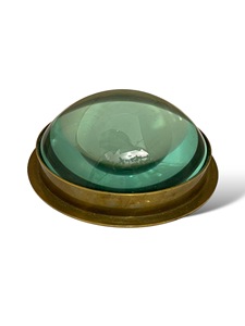 Boussole à lentille de précision en laiton et verre, ornement de bureau artistique et décoratif, avec fonction loupe, usage polyvalent - Product Image 2