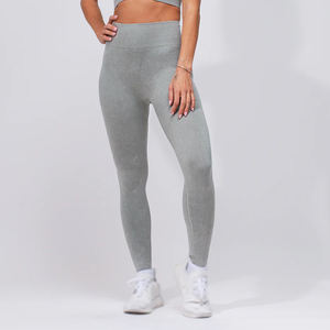 Custom Logo Women High Waist <b>Acid</b> <b>Wash</b> Seamless Yoga <b>Leggings</b> Scrunch Butt Fitness Sports Active Gym Breathable Features - Product Image 6