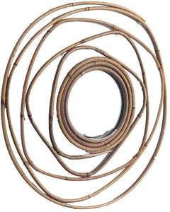 Haute bonne qualité bambou rotin petit miroir rond salle de bain miroir décor personnaliser paquet chambre meubles - Product Image 2