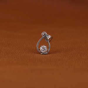 Pendentif luxueux personnalisé pour femme en or massif 14 carats avec serti clos, diamant de laboratoire de 0,5 carat, nouveau style minimaliste tendance - Product Image 1