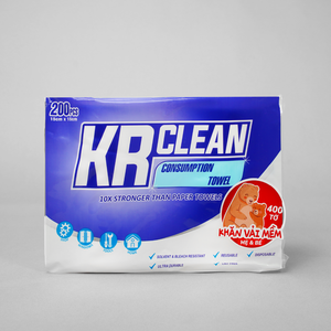 Krclean 15x15cm Toallitas de tela no tejida 400 hojas Respetuoso con el medio ambiente Estilo liso para la limpieza de mamá y bebé - Product Image 2